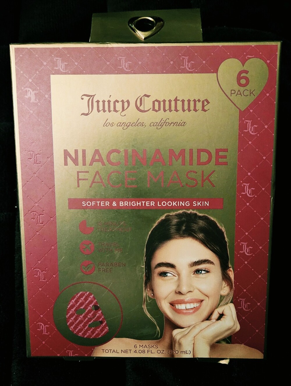Juicy Couture 6pk Niacinamide Face Masks